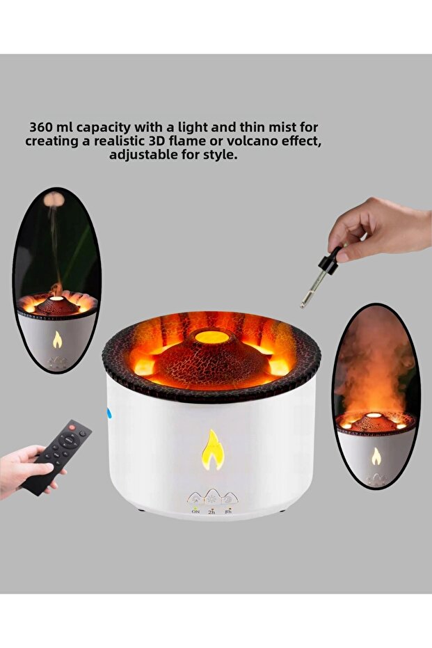 Volcano effect aroma diffuser - silent operation, automatic shut-off and led light - 3