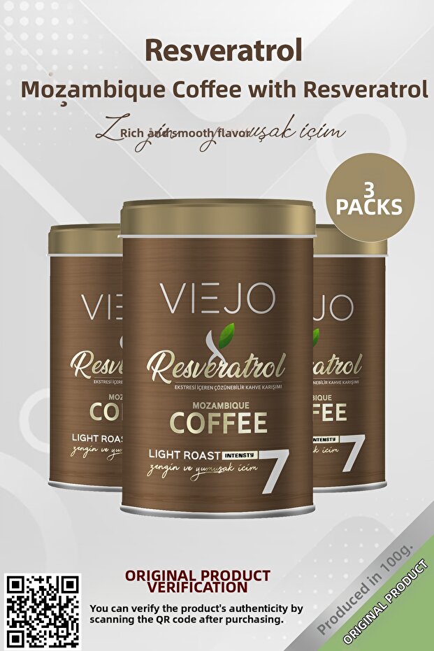 3 Pieces - Mozambique Coffee Containing Resveratrol