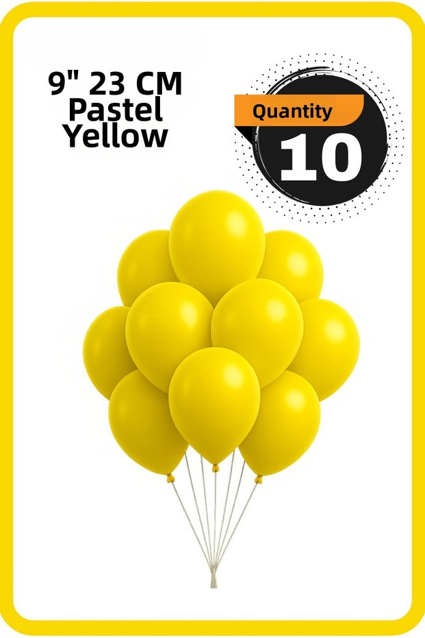 Pastel Balloons 9 Inch 23 cm Helium Compatible 10 Pieces Birthday Celebration Party Decoration Material