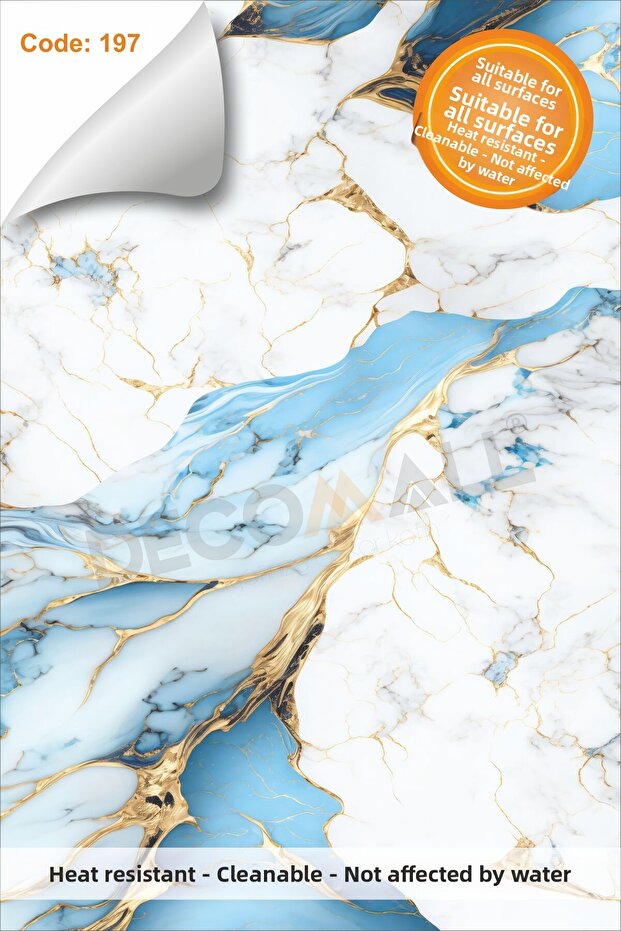 Waterproof 50X100Cm Kitchen Bathroom Floor Tiles Adhesive Foil Coating Laminated Code 197