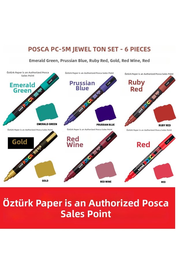 Pc-5M 6-Piece Pencil Set - Jewel and Purple Shades
