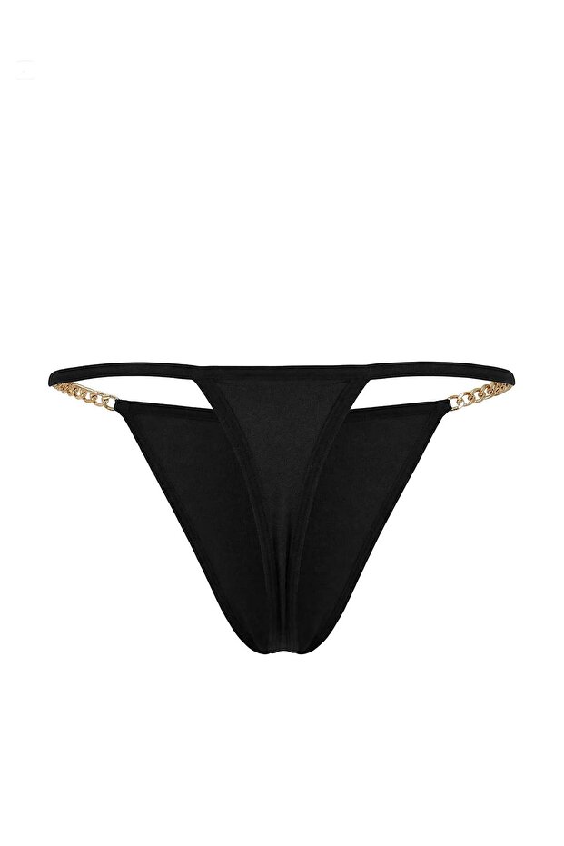 Siyah-Kırmızı 2'li Micro Zincir Detaylı String Külot THMSS26KU00008 - 13