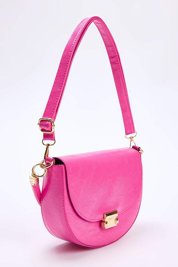 Pembe Metal Toka Detaylı Kadın Mini Boy City Omuz Çanta TAKAW26OC00022 - 2