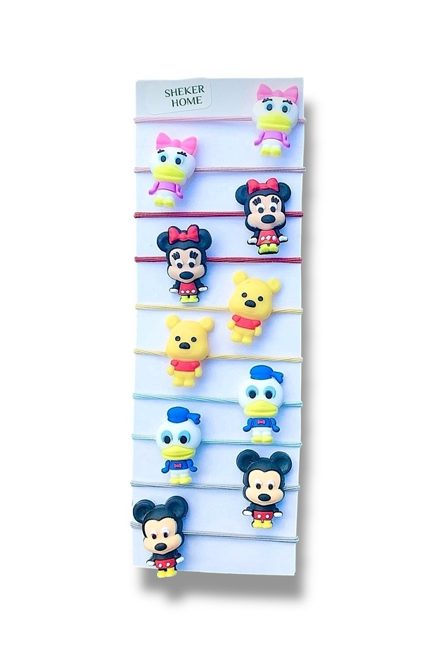 Girl's and Baby Girl's Flexible Rubber Buckle Set - 10 Pieces