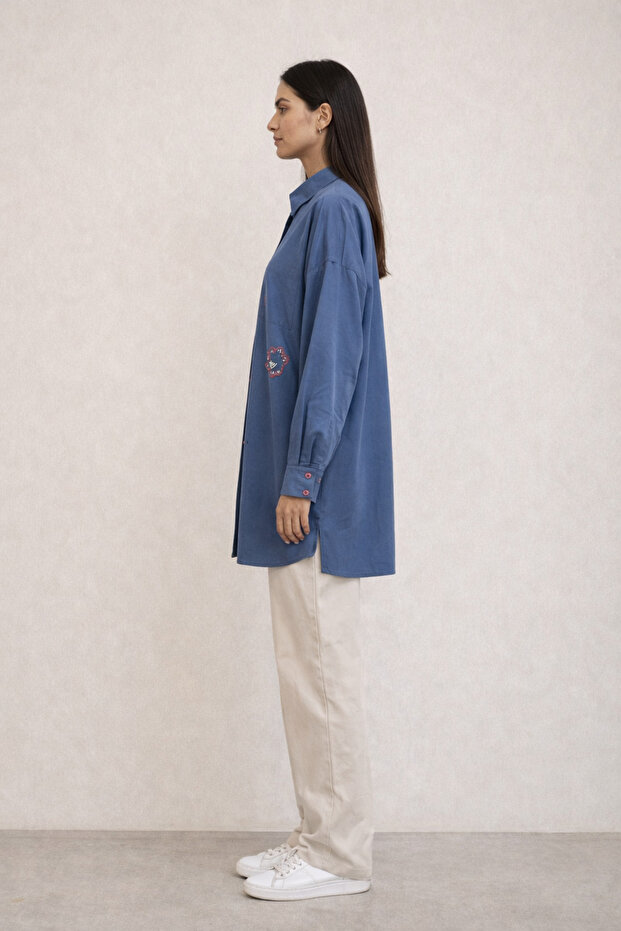 İşlemeli Lyocell Tunik - 2