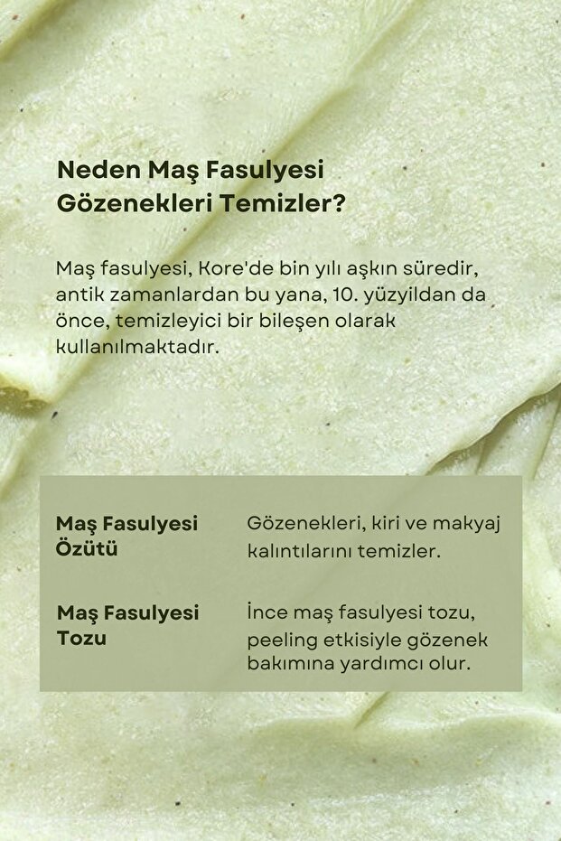 Mung Bean Maş Fasulyesi pH Dengeli Temizleme Köpüğü 160ml - 7