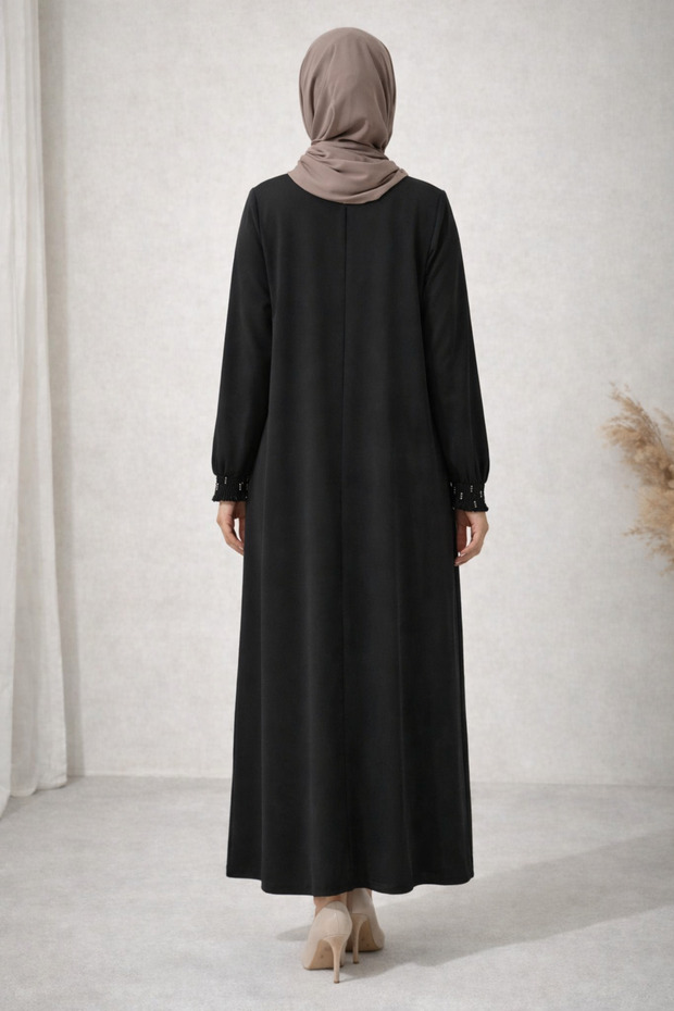 Boncuk İşlemeli Elbise - 3