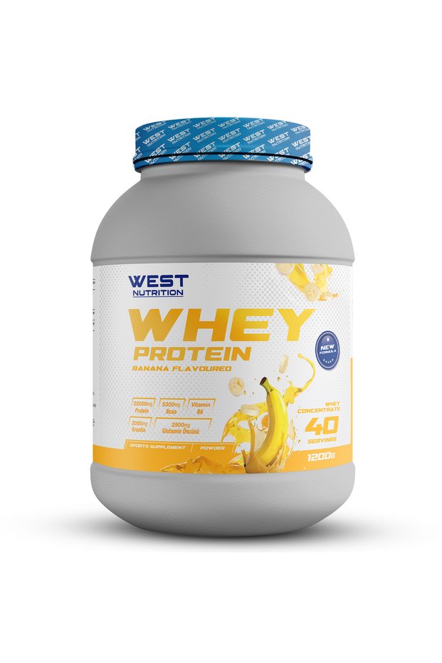 Whey Protein Powder 1200 Grams Banana Flavor 32 Servings