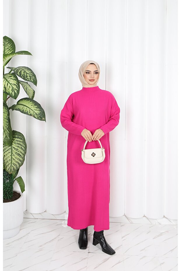 FİTİLLİ TRİKO ELBİSE - 1