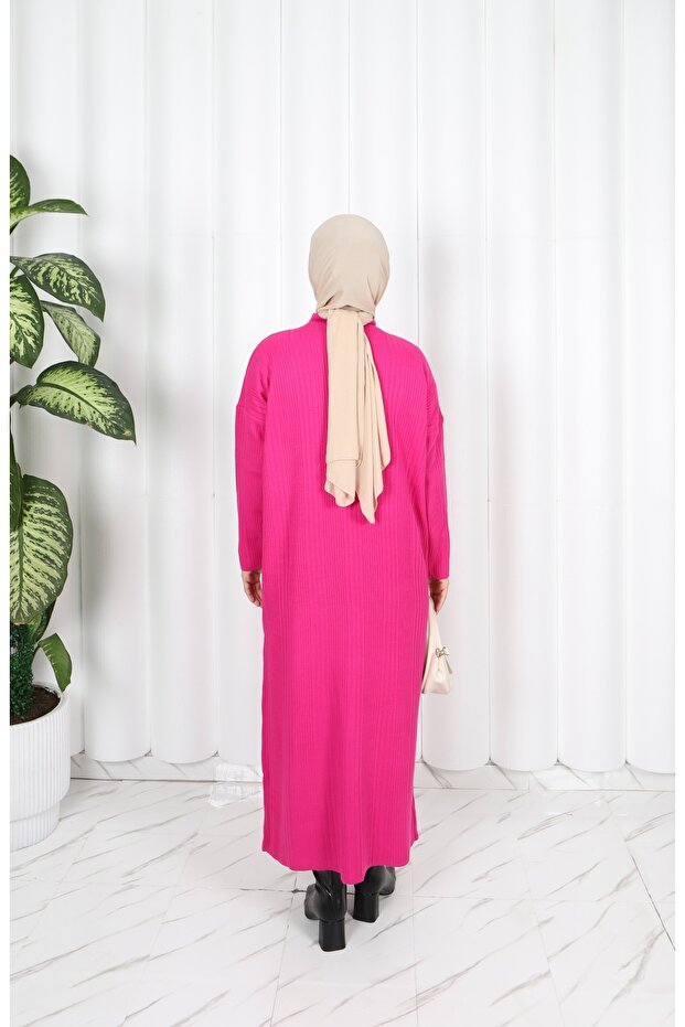 FİTİLLİ TRİKO ELBİSE - 5