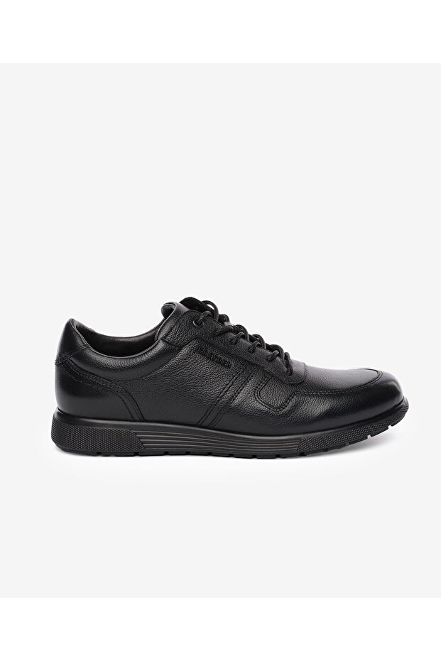 Men's Black Genuine Leather Comfort Shoes 5K1Fa10201