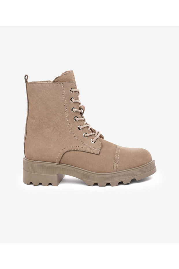 Women's Mink Nubuck Genuine Leather Military Boots 5K2Ub57802