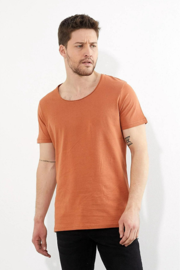 Crew Neck Men's Basic T-shirt - 5