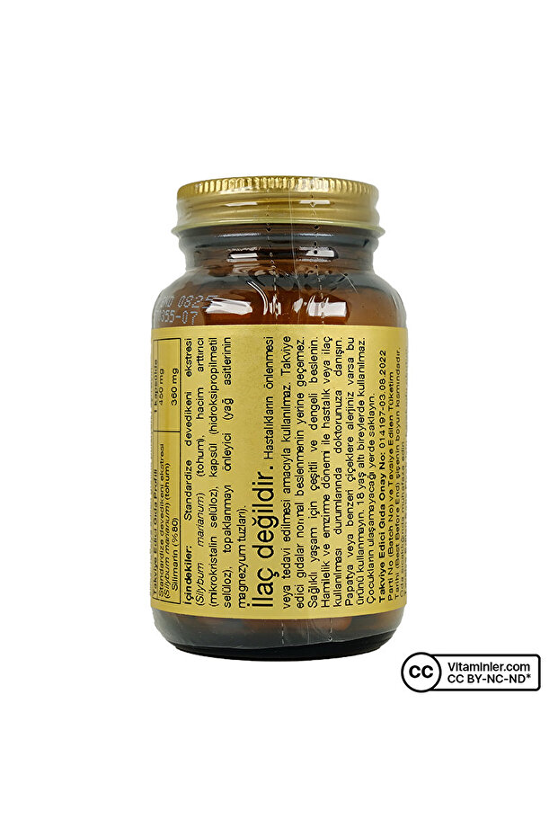 Milk Thistle 100 mg 50 Kapsül - 3