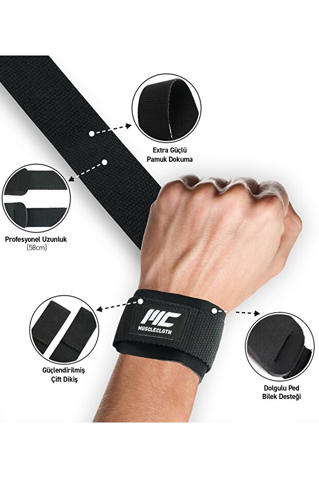 Padded Lifting Straps Siyah - 3