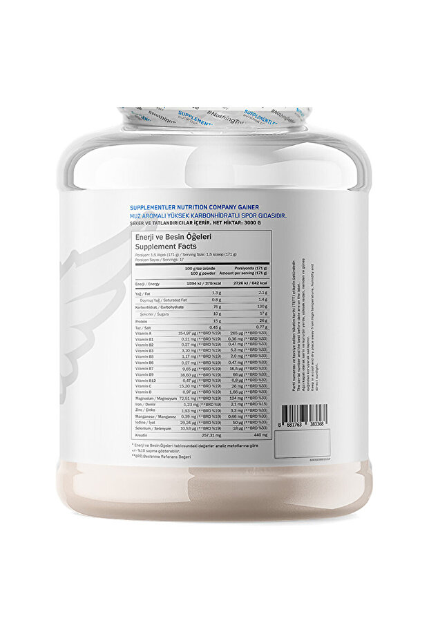 Gainer 3000 Gr - Muz - 2