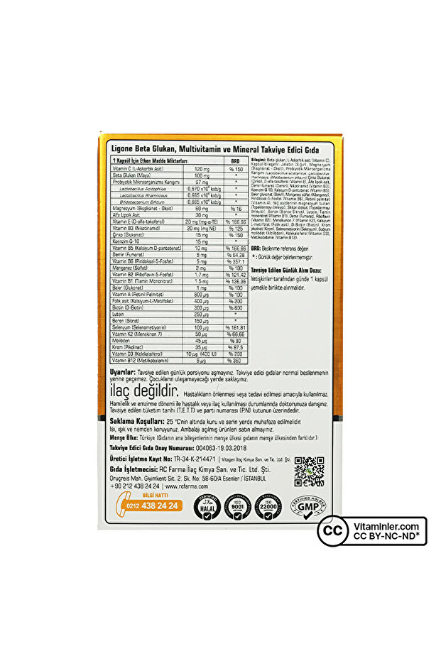 Beta-Glucan Probiotic Multivitamin 60 Kapsül - 4