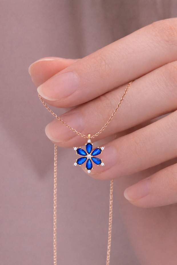 Manolya Gümüş Kolye - 1