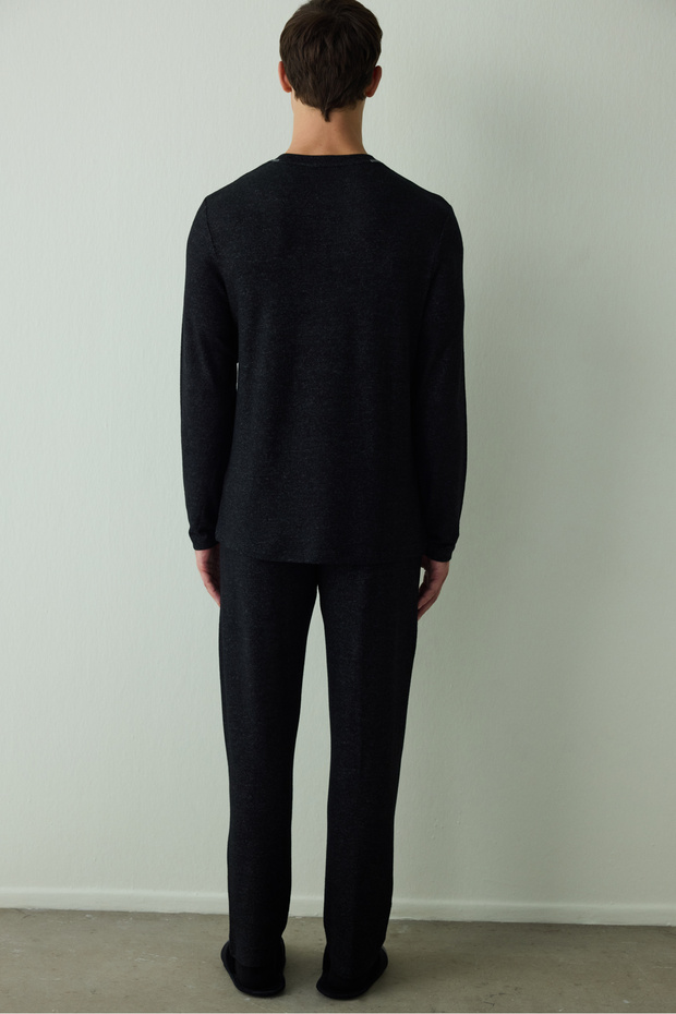 Siyah Basic Erkek Pijama Takımı - 6