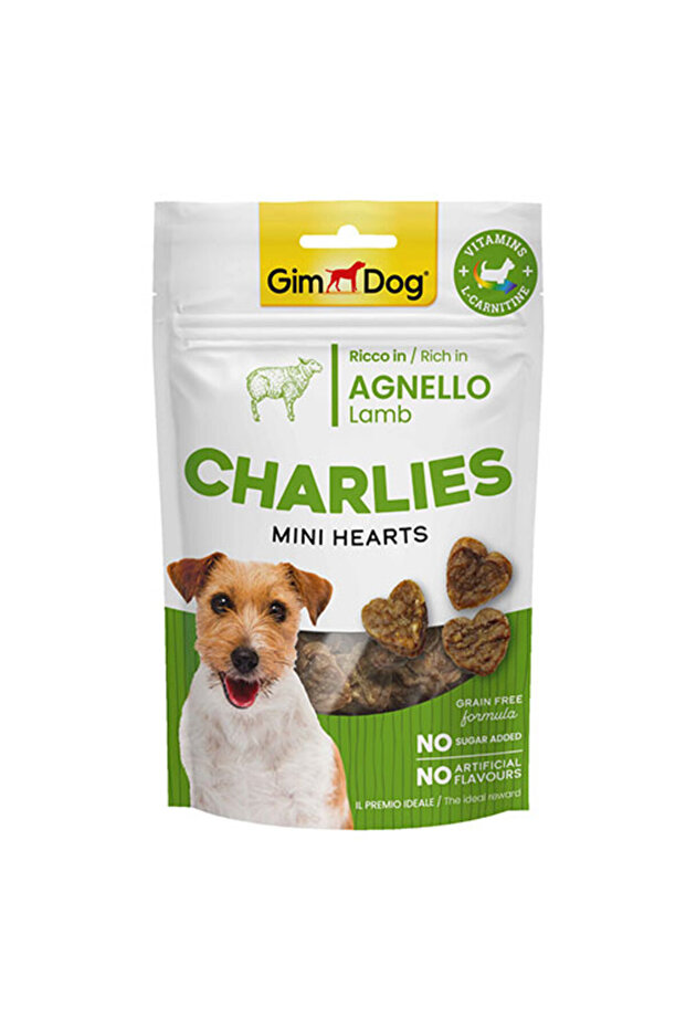 Charlies Mini Hearts Kuzu Etli Köpek Ödülü 70Gr