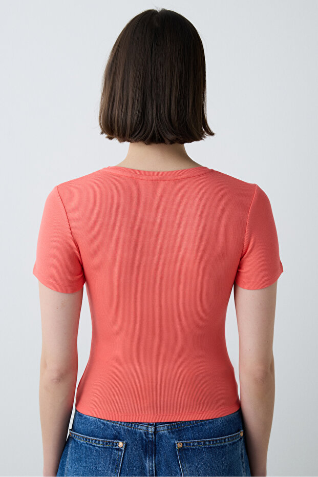 Crew Neck Basic Tişört - 2