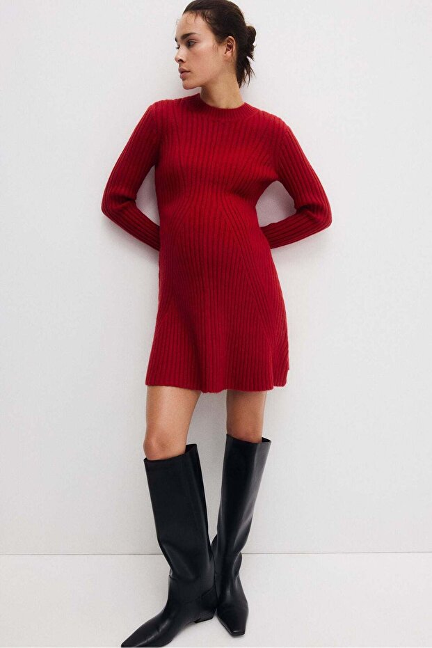 MAMA Rib-knit dress