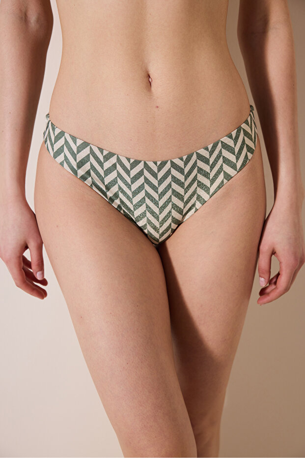 Bambu Simli Çok Renkli Bikini Altı - 1