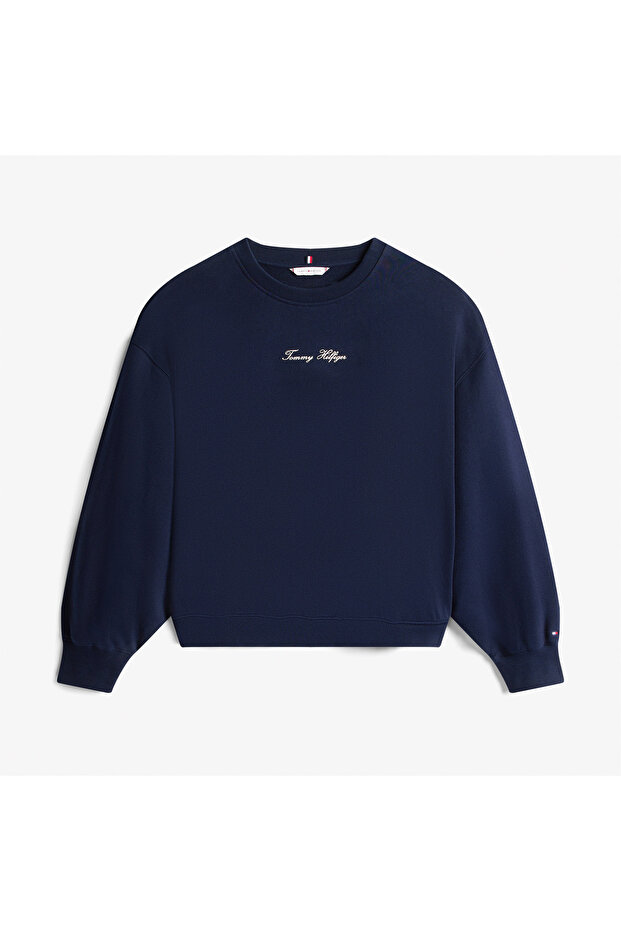 Classic Script Terry Kadın Lacivert Sweatshirt - 4