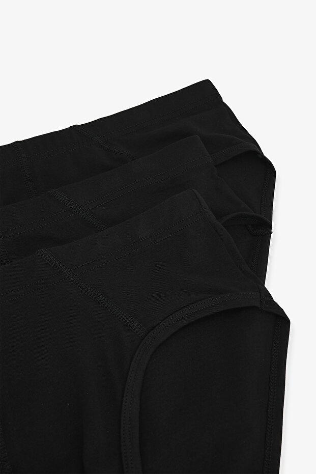 Erkek Basic Tape Siyah 3'lü Slip - 2
