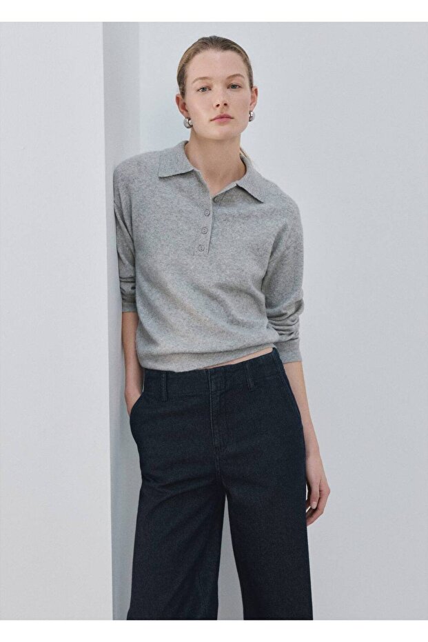 Wide leg denim pantolon - 8