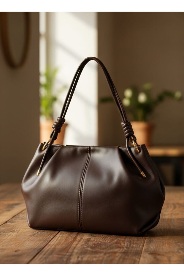 Women's Hand and Shoulder Bag Medium Size with Useful Buckle Stylish and Useful Tyc00Tm24T