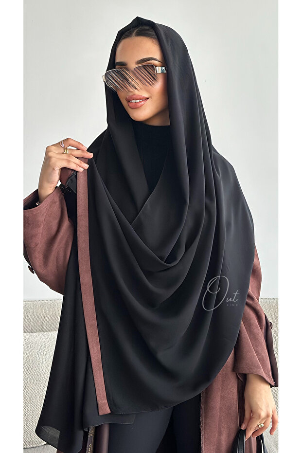عباية شامواه باللون البني - 4