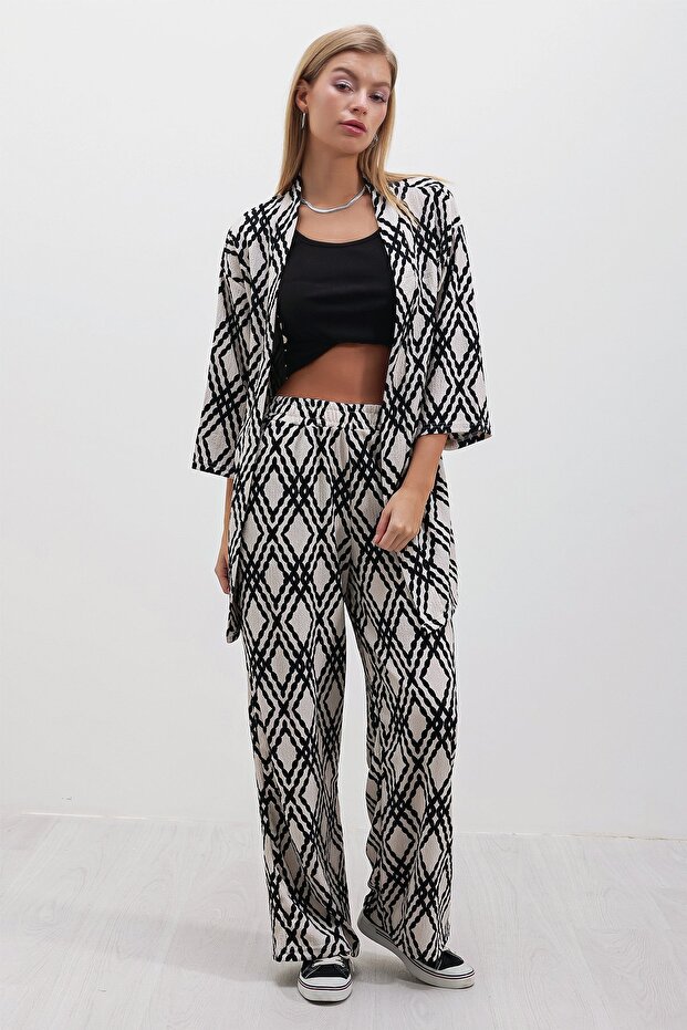 Patterned Kimono Set - 2