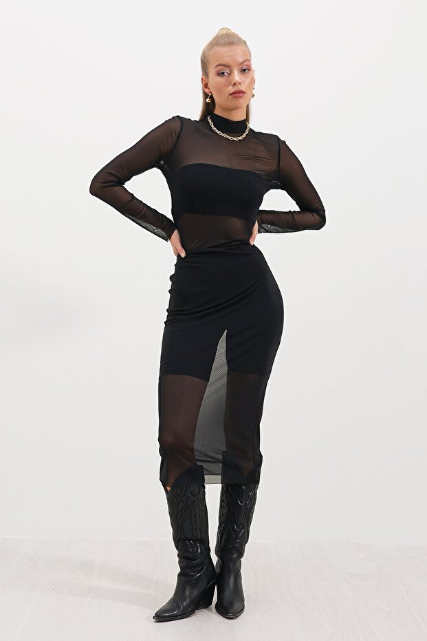 İkili Tüllü ELBİSE - 3