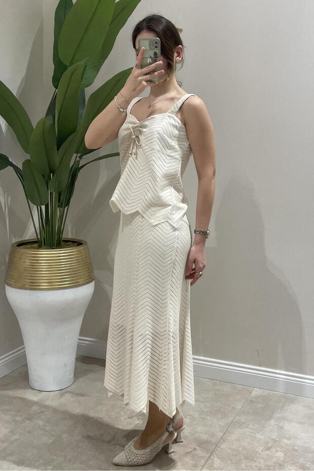 V Dikiş Triko Atlet Bluz - 4