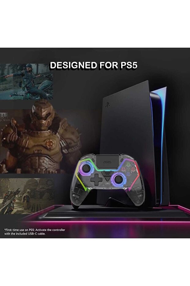 ASRVA PS5 Wireless Gaming Controller with RGB - 2