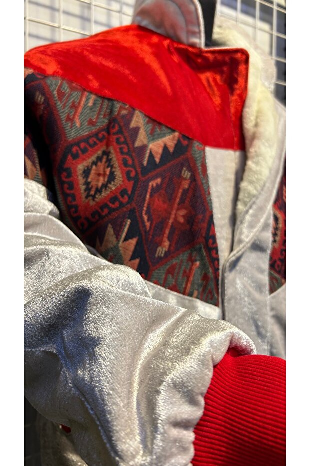 vintage kürklü oversize mont - 4