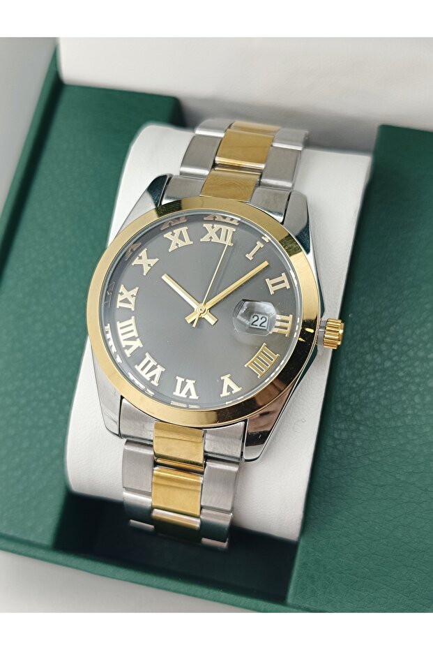 Men's Steel Wristwatch with Calendar