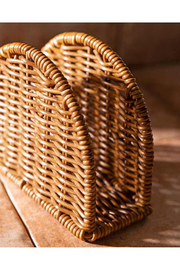 Masa Üstü Rattan Peçetelik - 3