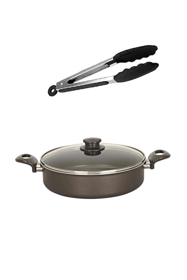 28 CM Carniyarık Teflon And Altabi Silicone Tongs