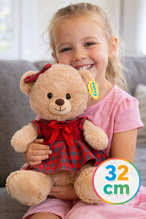 32 cm Dressed Plush Bear - 1 Piece