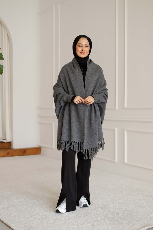 Triko Şal Panço - 4