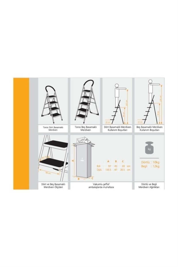 VERTİKA 5'Lİ EV TİPİ MERDİVEN - 4