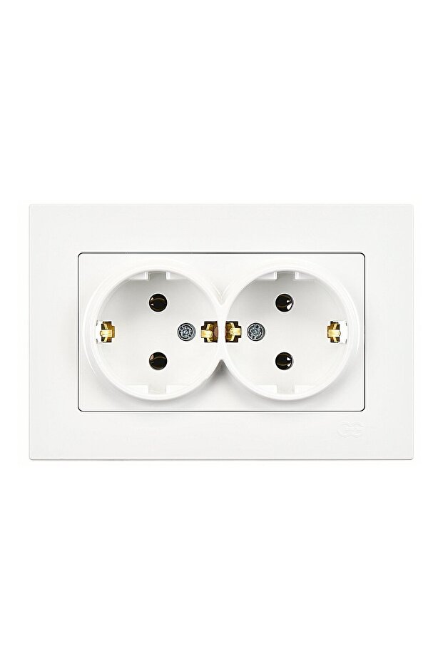 مقبس تأريض مزدوج أبيض من Eqona - 1