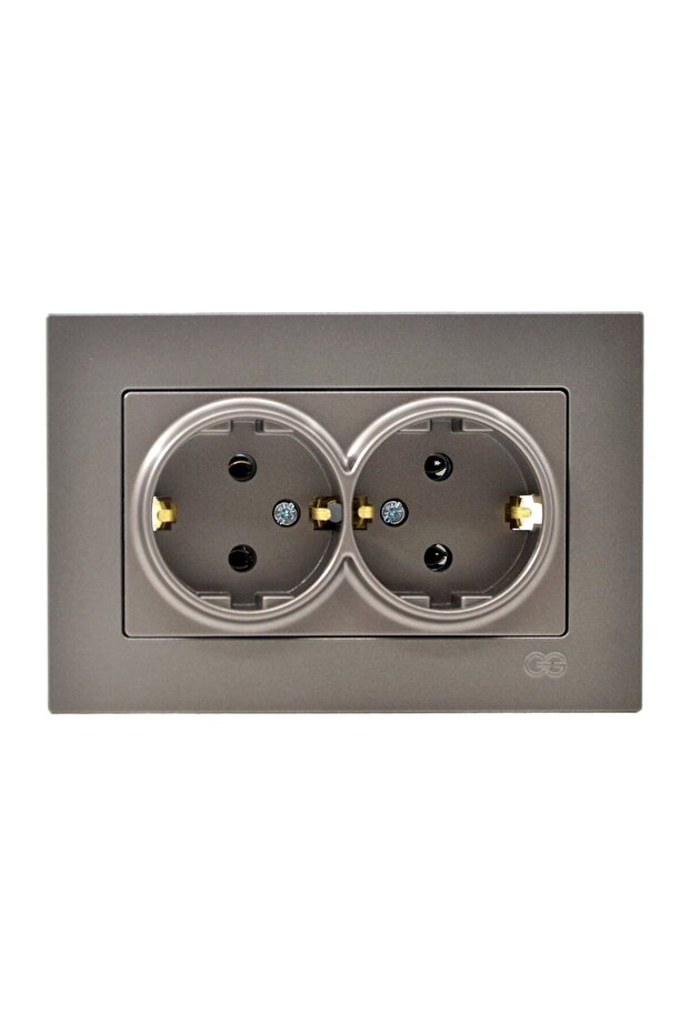 Günsan Eqona Mocha Double Grounded Socket