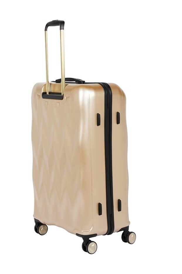Diamond Textured Hard Shell Trolley Suitcase With Spinner Wheels And Tsa Lock Â€“ Elegant