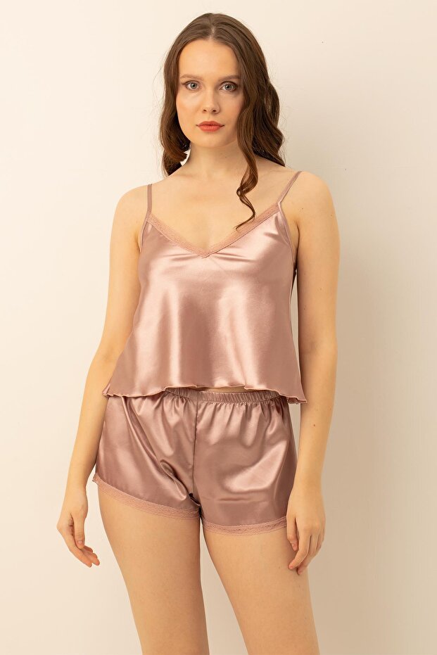 Saten Şortlu Takım - 2