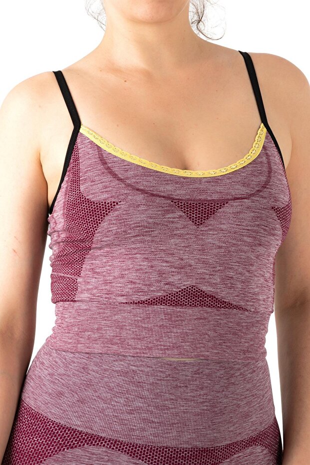 Gigotto Seamless Lace Detailed Sports Bustier