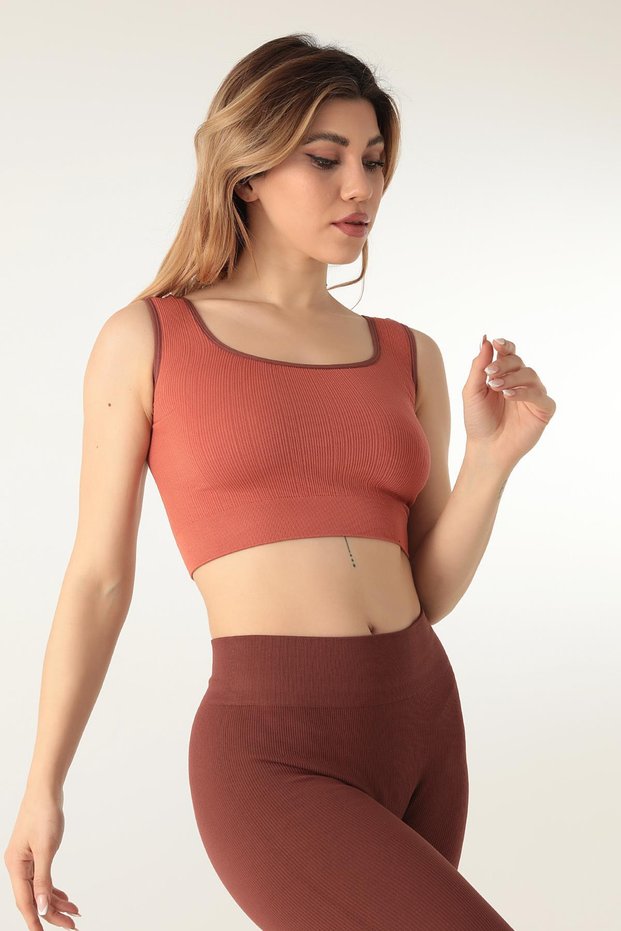 Ribbed Unsupported Bustier