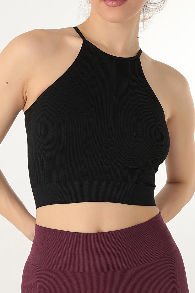 Seamless Örme Halter Yaka Büstiyer - 3